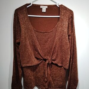 Notations large brown with gold glitter sparkles